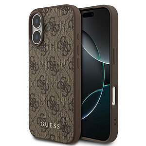 Κλασικό καφέ σχέδιο με το εμβληματικό 4G logo της Guess - Συνδυασμός δερματίνης και TPU για στυλ και προστασία που ξεχωρίζει
