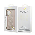 Θήκη Guess Magsafe classic 4G logo TPU και επικάλυψη δερματίνης για iPhone 17 ροζ - Εικόνα 4