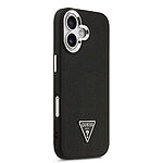 Θήκη Guess Magsafe με metal triangle logo TPU και επικάλυψη δερματίνης με ανάγλυφη επιφάνεια για iPhone 17 μαύρο - Εικόνα 2