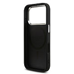 Θήκη Guess Magsafe με metal triangle logo TPU και επικάλυψη glitter για iPhone 17 μαύρο - Εικόνα 3