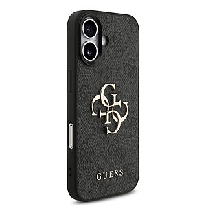 Θήκη Guess με χρυσό 4G metal logo TPU και επικάλυψη δερματίνης και κομψό strap χειρός με χάντρες για iPhone 17 ροζ - Εικόνα 2