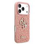Θήκη Guess με χρυσό 4G metal logo TPU και επικάλυψη glitter και υπογραφή Guess για iPhone 17 Pro ροζ - Εικόνα 2