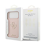 Θήκη Guess σιλικόνης classic metal 4G logo και υπογραφή Guess για iPhone 17 Pro Max ροζ - Εικόνα 4