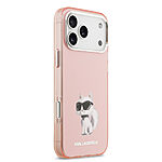 Θήκη Karl Lagerfeld Magsafe με IML Aquarelle Choupette logo & επιγραφή Karl Lagerfeld για iPhone 17 Pro Max ροζ - Εικόνα 2