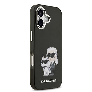 Θήκη Karl Lagerfeld Magsafe με IML Aquarelle Karl & Chouppette logo για iPhone 17 μαύρο - Εικόνα 2