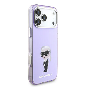Θήκη Karl Lagerfeld Magsafe με IML Aquarelle Karl & Chouppette logo για iPhone 17 Pro Max μωβ - Εικόνα 2