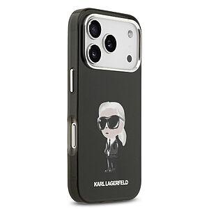 Θήκη Karl Lagerfeld Magsafe με IML Aquarelle Karl Lagerfeld επιγραφη & logo για iPhone 17 Pro μαύρο - Εικόνα 2