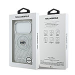 Θήκη Karl Lagerfeld Magsafe με IML Aquarelle Karl Lagerfeld logo και επιγραφή Karl Lagerfeld για iPhone 17 Pro γκρι - Εικόνα 4