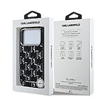 Θήκη Karl Lagerfeld Magsafe με IML Aquarelle το μονόγραμμα KL logo και επιγραφή Karl Lagerfeld για iPhone 17 Pro μαύρο - Εικόνα 4