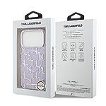 Θήκη Karl Lagerfeld Magsafe με IML Aquarelle το μονόγραμμα KL logo και επιγραφή Karl Lagerfeld για iPhone 17 Pro Max μωβ - Εικόνα 4