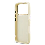 Θήκη Karl Lagerfeld Magsafe με χρυσή μεταλλική ανάγλυφη υπογραφή Karl και χρυσά πλαινά κουμπιά για iPhone 17 Pro μπεζ - Εικόνα 3