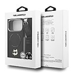 Θήκη Karl Lagerfeld Magsafe με metal Choupette logο και strap λαιμού για iPhone 17 Pro μαύρο - Εικόνα 4