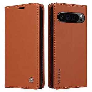 Θήκη Google Pixel 10 Pro XL 5G / 9 Pro XL 5G - YIKATU YK-001 - Flip Πορτοφόλι από Συνθετικό Δέρμα (PU) με TPU - Καφέ - Wallet/Stand