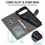 Θήκη Google Pixel 10 Pro XL 5G - LC.IMEEKE - Flip Πορτοφόλι από Συνθετικό Δέρμα (PU) με TPU - Γκρι - Wallet/Stand - Εικόνα 8