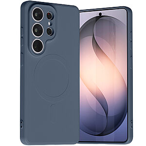 Κομψή θήκη σε navy μπλε απόχρωση με ματ φινίρισμα και ενσωματωμένη υποδοχή MagSafe - Ασφαλής λαβή χωρίς δακτυλικά αποτυπώματα και πλήρης πρόσβαση σε όλες τις λειτουργίες