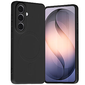 Κλασική μαύρη θήκη TPU με ενσωματωμένο MagSafe magnet ring - Ματ φινίρισμα που δεν κρατάει δακτυλικά αποτυπώματα και προσφέρει άνετο κράτημα