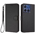 Θήκη Motorola Edge (2025) 5G / 60 5G / 60 Fusion 5G - OEM - Flip Πορτοφόλι από Συνθετικό Δέρμα (PU) με TPU - Μαύρο - Wallet/Stand/Λουράκι