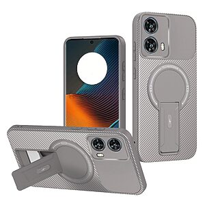 Θήκη Motorola Edge 50 Fusion 5G - OEM - Σκληρή Πλάτη PC+TPU - Γκρι - Stand