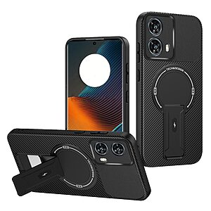 Θήκη Motorola Edge 50 Fusion 5G - OEM - Σκληρή Πλάτη PC+TPU - Μαύρο - Stand