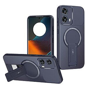 Θήκη Motorola Edge 50 Fusion 5G - OEM - Σκληρή Πλάτη PC+TPU - Μπλε - Stand