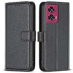 Θήκη Motorola Edge 50 Fusion 5G - BINFEN COLOR BF17 - Flip Πορτοφόλι από Συνθετικό Δέρμα (PU) με TPU - Μαύρο - Wallet/Stand