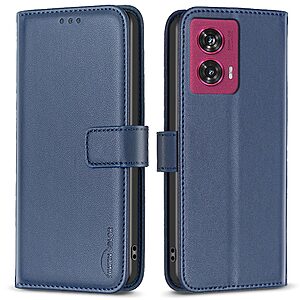 Θήκη Motorola Edge 50 Fusion 5G - BINFEN COLOR BF17 - Flip Πορτοφόλι από Συνθετικό Δέρμα (PU) με TPU - Μπλε - Wallet/Stand
