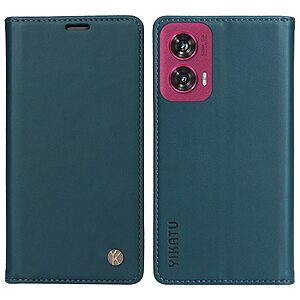 Θήκη Motorola Edge 50 Fusion 5G - YIKATU YK-001 - Flip Πορτοφόλι από Συνθετικό Δέρμα (PU) με TPU - Πράσινο - Wallet/Stand