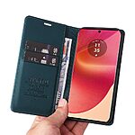 Θήκη Motorola Edge 50 Fusion 5G - YIKATU YK-001 - Flip Πορτοφόλι από Συνθετικό Δέρμα (PU) με TPU - Πράσινο - Wallet/Stand - Εικόνα 6