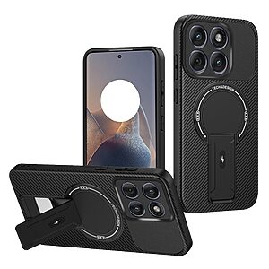 Θήκη Motorola Edge 60 5G / Fusion 5G - OEM - Σκληρή Πλάτη PC+TPU - Μαύρο - Stand