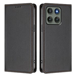 Θήκη Motorola Edge 60 Pro 5G - OEM - Flip Πορτοφόλι από Συνθετικό Δέρμα (PU) με TPU - Μαύρο - RFID/Wallet/Stand