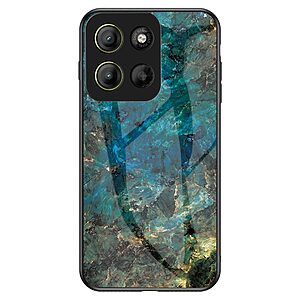 Θήκη Motorola Moto G15 4G - OEM - Σκληρή Πλάτη PC+Tempered Glass - Σμαραγδί