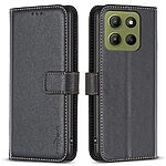 Θήκη Motorola Moto G15 4G - BINFEN COLOR BF17 - Flip Πορτοφόλι από Συνθετικό Δέρμα (PU) με TPU - Μαύρο - Wallet/Stand