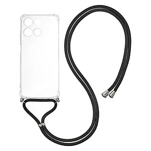 Θήκη Motorola Moto G15 4G - OEM - Πλάτη TPU - Διάφανο - Λουράκι