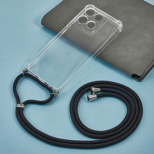 Θήκη Motorola Moto G15 4G - OEM - Πλάτη TPU - Διάφανο - Λουράκι - Εικόνα 2