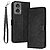 Θήκη Motorola Moto G85 5G - OEM - Flip Πορτοφόλι από Συνθετικό Δέρμα (PU) με TPU - Μαύρο - Wallet/Stand/Λουράκι