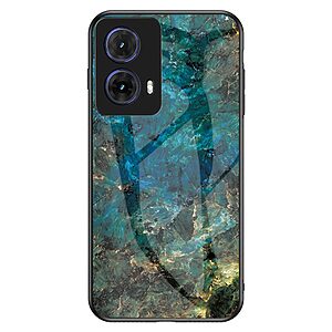 Θήκη Motorola Moto G85 5G - OEM - Σκληρή Πλάτη PC + Tempered Glass - Σμαραγδί