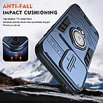 Θήκη Motorola Moto G85 5G - OEM - Σκληρή Πλάτη PC+TPU - Μπλε - Stand - Εικόνα 5