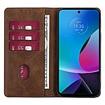Θήκη Motorola Moto G85 5G - OEM - Flip Πορτοφόλι από Συνθετικό Δέρμα (PU) με TPU - Καφέ - Wallet/Stand - Εικόνα 2