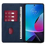 Θήκη Motorola Moto G85 5G - OEM - Flip Πορτοφόλι από Συνθετικό Δέρμα (PU) με TPU - Μπλε - Wallet/Stand - Εικόνα 2