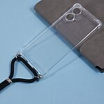 Θήκη Motorola Moto G85 5G - OEM - Πλάτη TPU - Διάφανο - Λουράκι - Εικόνα 3