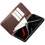 Θήκη Samsung Galaxy S26 Ultra 5G - QIALINO - Flip Πορτοφόλι από Αυθεντικό Δέρμα - Καφέ - Wallet/Stand - Εικόνα 3