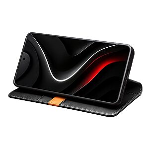 Θήκη Samsung Galaxy S26 Ultra 5G - QIALINO - Flip Πορτοφόλι από Αυθεντικό Δέρμα - Μαύρο - Wallet/Stand - Εικόνα 2