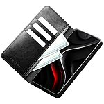 Θήκη Samsung Galaxy S26 Ultra 5G - QIALINO - Flip Πορτοφόλι από Αυθεντικό Δέρμα - Μαύρο - Wallet/Stand - Εικόνα 3