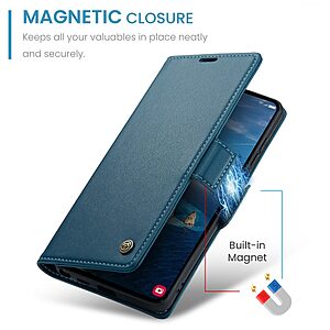 Θήκη Samsung Galaxy S26 Ultra 5G - CASEME 023 - Flip Πορτοφόλι από Συνθετικό Δέρμα (PU) με TPU - Μπλε - RFID/Wallet/Stand - Εικόνα 2