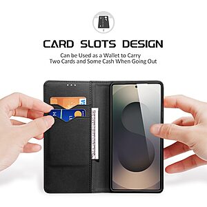 Θήκη Samsung Galaxy S26 Ultra 5G - DUX DUCIS Hivo Series - Flip Πορτοφόλι από Συνθετικό Δέρμα (PU) με TPU - Μαύρο - RFID/Wallet - Εικόνα 2