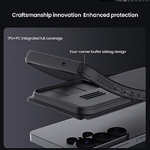 Θήκη Samsung Galaxy S26 Ultra 5G - NILLKIN Camshield Pro Series - Σκληρή Πλάτη PC+TPU - Μαύρο - Εικόνα 2