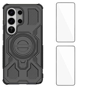 Θήκη Samsung Galaxy S26 Ultra 5G - WANLONFENG KJ Series - Σκληρή Πλάτη PC+TPU - Μαύρο - Stand