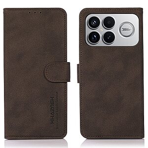 Θήκη Xiaomi Redmi K90 Pro Max 5G / Poco F8 Ultra - KHAZNEH - Flip Πορτοφόλι από Συνθετικό Δέρμα (PU) με TPU - Καφέ - Wallet/Stand