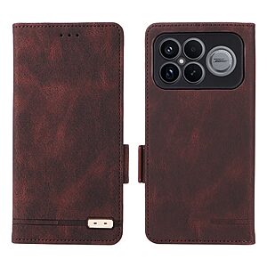 Θήκη Xiaomi Redmi K90 Pro Max 5G / Poco F8 Ultra - OEM - Flip Πορτοφόλι από Συνθετικό Δέρμα (PU) με TPU - Καφέ - Wallet/Stand