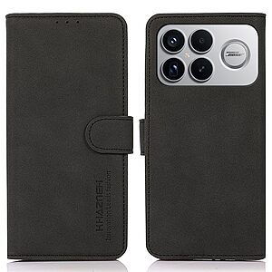 Θήκη Xiaomi Redmi K90 Pro Max 5G / Poco F8 Ultra - KHAZNEH - Flip Πορτοφόλι από Συνθετικό Δέρμα (PU) με TPU - Μαύρο - Wallet/Stand